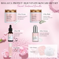 Spa Gifts For Women 28Pcs Rose Facial Skin Care Set Includes Face Creambath Oilshower Accessories Body Facial Kit For Wome