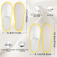 Geyoga 30 Pairs Spa Slippers Disposable Slippers Non Slip Unisex Closed Toe Disposable Slippers For Home Spa Travel Hotel Massag