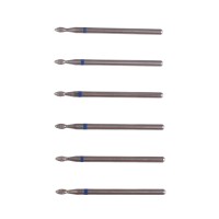 Mzcmsl 6Pcs Small Flame Cuticle Bits Pro Diamond Nail Drill Bits For Nail Prep 332 Shank Electric Nail Tool