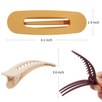 Acouint Hair Clips Pack Alligator Snap Clips For Sectioning And Styling Flat Nonslip French Barrettes And Accessories For W