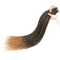 Aguacor 36Inches Synthetic Single Ended Dreadlock Extensions 20 Strands Thin 06Cm Long Soft Black To Light Brown Se Dreadlock E