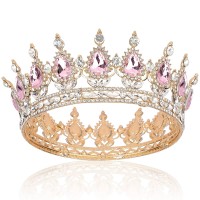 Cocide Gold Crown For Women Crystal Wedding Tiara And Crowns For Girls Rhinestones Queen Headband Princess Hair Accessories For