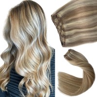 Sew In Hair Extensions Real Human Hairubetta Hand Tied Weft Hair Extensions Human Hair Ash Brown Balayage Platinum Blonde Shade