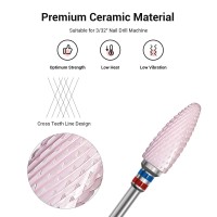 Melodysusie Ceramic Nail Drill Bit 332 235Mm Professional Acrylic Nail File Flame Drill Bit For Manicure Pedicure Cuticle