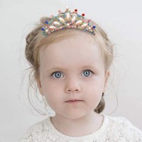 Anbala Small Tiara Crown With Hair Comb 3 Pack Mini Tiara Crown Princess Crystal Shiny Hair Accessories For 2 3 4 5 6 7 8 9 Yea