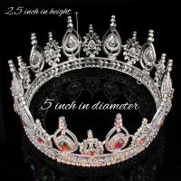 Cocide Queen Crown For Women Crystal Tiara For Girl Rhinestones Headband Princess Hair Accessories For Birthday Party Bridal Pro