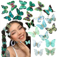 Y2K Butterfly Hair Clips With Glitter And Kawaii Accessories Cute Clips For Thick Hair 20 Pcs