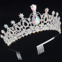 Cocide Tiara And Crown For Women Rhinestone Birthday Headband Princess Tiaras For Girls Hair Accessories Jewelry For Bridal Wedd