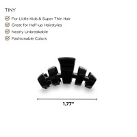 Teleties Tiny Hair Clip Strong Grip Bendable Teeth Comfortable Curved Design Ideal For Thin Hair Kids Halfup Hairstyl