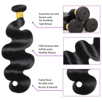 Human Hair Bundles Body Wave Bundles Human Hair 1 Bundles Brazilian Virgin Black Weave Hair Bundles 100 Unprocessed Natural Col