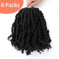 Passion Twist Crochet Hair 10 Inch 8 Packs Pretwisted Passion Twist Hair Crochet Hair For Black Women Prelooped Crochet Braids