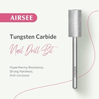 Airsee Tungsten Carbide Acrylic Nail Drill Bit Efile Electric File Machine Head Tip For Manicure Polishing Art Remove Gel 332