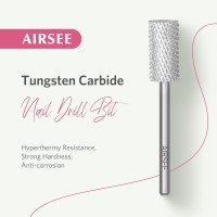 Airsee Tungsten Carbide Acrylic Nail Drill Bit Efile Electric File Machine Head Tip For Manicure Polishing Art Remove Gel 332