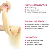 Seekomi 613 Body Wave Human Hair Bundles Same Size 18 18 18 Inch Blonde Human Hair 3 Bundles 12A Unprocessed Double Weft Brazili