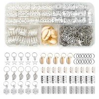 100 Pieces Dreadlocks Loc Hair Jewelry For Women Braids Hair 20 Pieces Loc Jewelry Accessories For Braiding Hair Big Silver Br