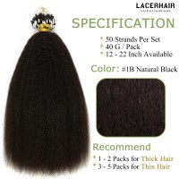 Lacer Microlink Hair Extensions Human Hair Kinky Straight Micro Ring Hair Extensions Human Hair Virgin Hair Micro Loop Hair Exte