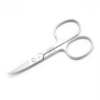 Zizzlon Nail Scissors Curved Micro Serrated Stainless Steel Eyebrow Scissors For Eyelash Mustache Beard Nose Hair Toenail