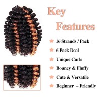 Wand Curl Crochet Hair Jamaican Bounce Crochet Hair Crochet Hair 6Packs Twist Braid Hair Crochet Curly Hair For Black Women Curl