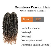 Passion Twist Hair 8 Inch 7 Packs Pretwisted Short Passion Crochet Twist Hair Prelooped Crochet Passion Twist Soft Braidst27