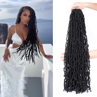 Faux Locs Crochet Hair Soft Locs 30 Inch 6 Packs Long Pre Looped Crochet Locs Goddess Locs Crochet Hair For Black Women Braiding