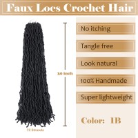 Faux Locs Crochet Hair Soft Locs 30 Inch 6 Packs Long Pre Looped Crochet Locs Goddess Locs Crochet Hair For Black Women Braiding