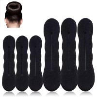 6 Pcs Bun Maker Foam Sponge Donuts Magic Twister Easy Snapandroll Tool Hair Accessories For Women