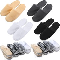 Geyoga 24 Pairs Spa Slippers Disposable Slippers For Guest Bulk Non Slip Soft Closed Toe Slippers Guest Women House Indoor Bathr