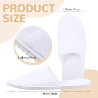 Geyoga 24 Pairs Spa Slippers Disposable Slippers For Guest Bulk Non Slip Soft Closed Toe Slippers Guest Women House Indoor Bathr