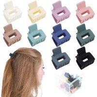 Ahoney 10Pcs Small Hair Claw Clips For Women Girls Mini Matte Tiny Hair Clips For Thin Thick Medium Hair Cute Jaw Barrettes W