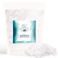 Natural Elephant Dead Sea Magnesium Bath Flakes 1 Lb Bag 16 Oz Pure Magnesium Chloride Soak For Body And Foot Ideal For A