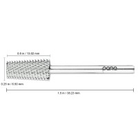 Pana Tapered Barrel Carbide 332 Shank Size Silver Medium Grit Fast Remove Acrylic Or Hard Gel Nail Drill Bit For Manicu