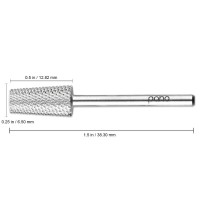 Pana Tapered Barrel Carbide 332 Shank Size Silver Fine Grit Fast Remove Acrylic Or Hard Gel Nail Drill Bit For Manicure