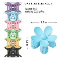 Flower Hair Clips Flower Claw Clips Hair Claw Clip Daisy Clips Matte Large Claw Clips Thick Hair Accessories Claw 6 Color For Wo