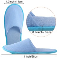 Geyoga 24 Pairs Spa Slippers Disposable Slippers For Guest Bulk Non Slip Soft Closed Toe Slippers Guest Women House Indoor Bathr