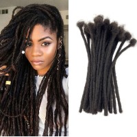 12 Inch 80 Strands Loc Extensions Human Hair 100 Handmade Permanent Dreadlock Extensions For Women Men Can Be Curled And Bleach