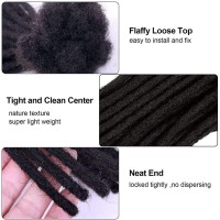 12 Inch 80 Strands Loc Extensions Human Hair 100 Handmade Permanent Dreadlock Extensions For Women Men Can Be Curled And Bleach