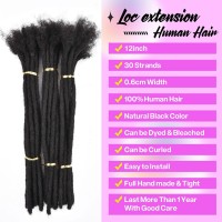 Loc Extensions Human Hair Dreadlock Extensions For Menwomen 100 Real Human Hair Permanent Dreadlock Extensions Locs Extensions