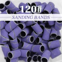 200 Pcs Sanding Bands For Nail Drill 120 Grits Sanding Bands Drill Bits For Nails Set Mandrel Nail Drill Bit For Acrylic Nail