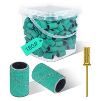 200 Pcs Sanding Bands For Nail Drill 180 Grits Sanding Bands Professional Nail Drill Bits Fine Drill Bits For Nails Set 332