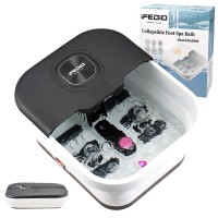 Ifedio Collapsible Foot Spa Bath With Heat Bubbleand Massage Roller Pumice Stonepedicure Foot Spafoot Soak Tub For Relaxatio