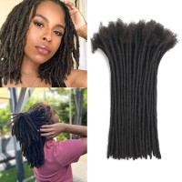 Loc Extensions Human Hair 6 Inch 06Cm 20Strands Locs Extensions Real Human Hair Natural Black For Women Men 100 Full Handmade