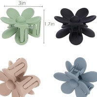 Flower Hair Clips 6 Pcs Flower Claw Clips Daisy Clips For Women Matte Large Claw Clips Strong Hold Jaw Clamps Hair Accessories F