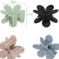 Flower Hair Clips 6 Pcs Flower Claw Clips Daisy Clips For Women Matte Large Claw Clips Strong Hold Jaw Clamps Hair Accessories F