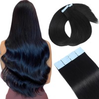 Icyfim Tape In Hair Extensions Human Hair Straight Hair Extensions Real Human Hair Tape In Straight Hair Extensions For Women So