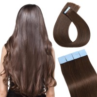 Icyfim Tape In Hair Extensions Human Hair Remy Human Hair Extensions Real Human Hair 40Gpack 20Pcs Invisible Seamless Weft Adhe