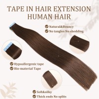 Icyfim Tape In Hair Extensions Human Hair Remy Human Hair Extensions Real Human Hair 40Gpack 20Pcs Invisible Seamless Weft Adhe