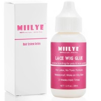 Miilye Lace Wig Glue Strong Hold Lace Glue For Wigs Waterproof Sweat Proof Lace Front Glue Bond Glue For Lace Wigs Invisible