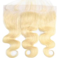 613 Frontal Blonde Frontal 13X4 Hd Lace Frontal Closure 14 Inch Blonde Human Hair Ear To Ear Blonde Frontal Free Part Natural Ha