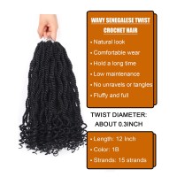 Aeagoo Senegalese Twist Crochet Hair 12 Inch 8 Packs Crochet Hair For Black Women Short Kids Crochet Hair Kinky Twist Crochet Br