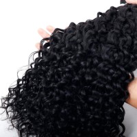 Liqusee Human Braiding Hair 100G One Bundlepack 22 Inch Natural Black Water Wave Curly Human Hair For Braiding No Weft 100 Unp